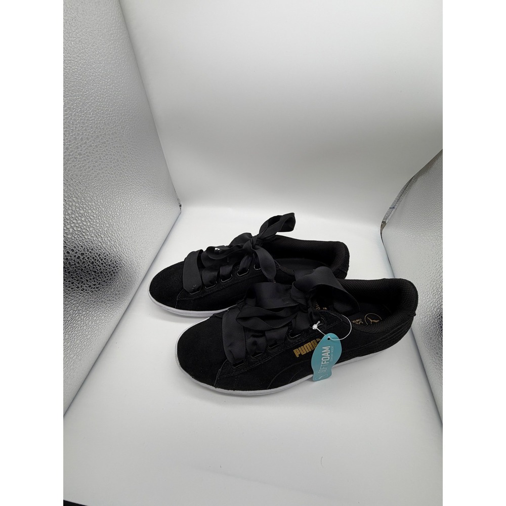 Puma Vikky Ribbon Women's 8.5 Black Solid Regular Fit Modern Elegant Coquette - Picture 13 of 15